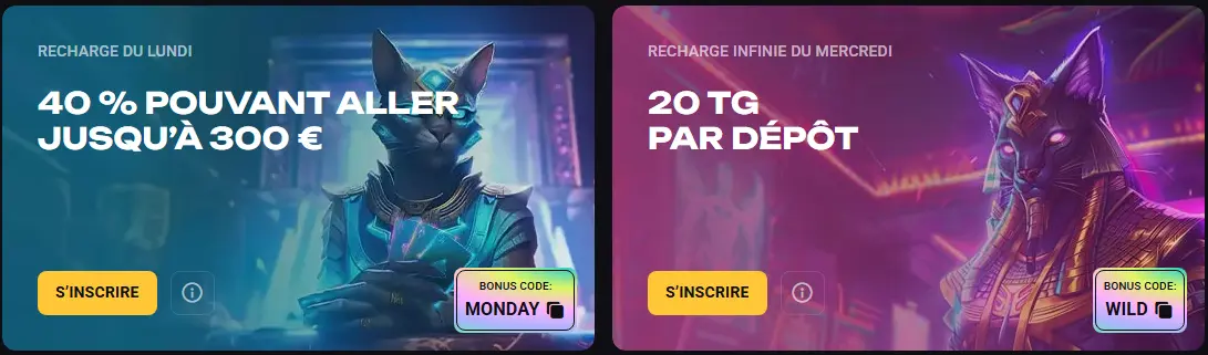 Bonus de dépôt – pourcentage ajouté sur le rechargement du compte joueur